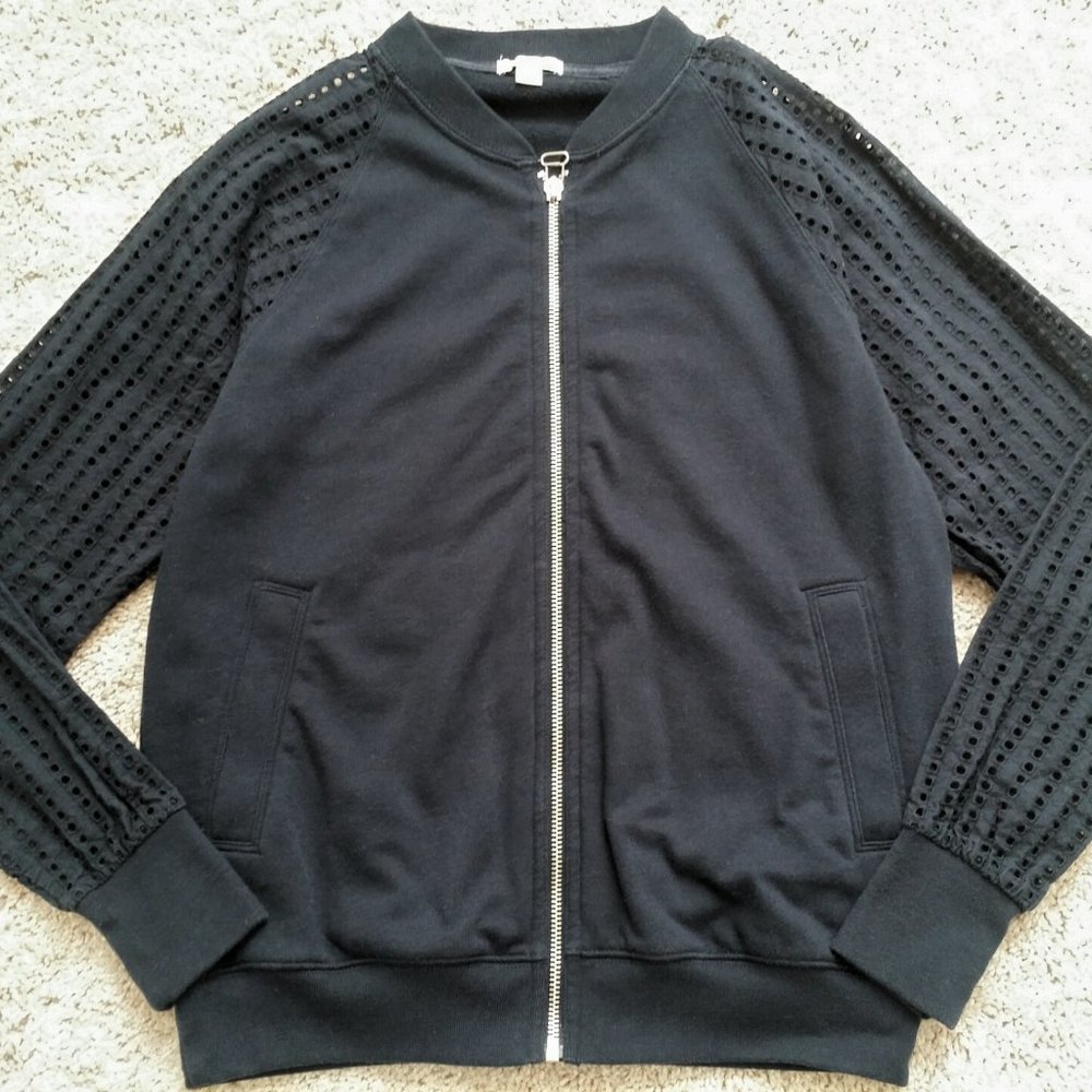 Gap Womens Eyelet Sleeve Bomber Jacket XS